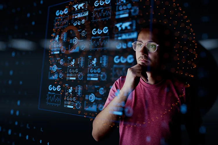 tech guy thinking